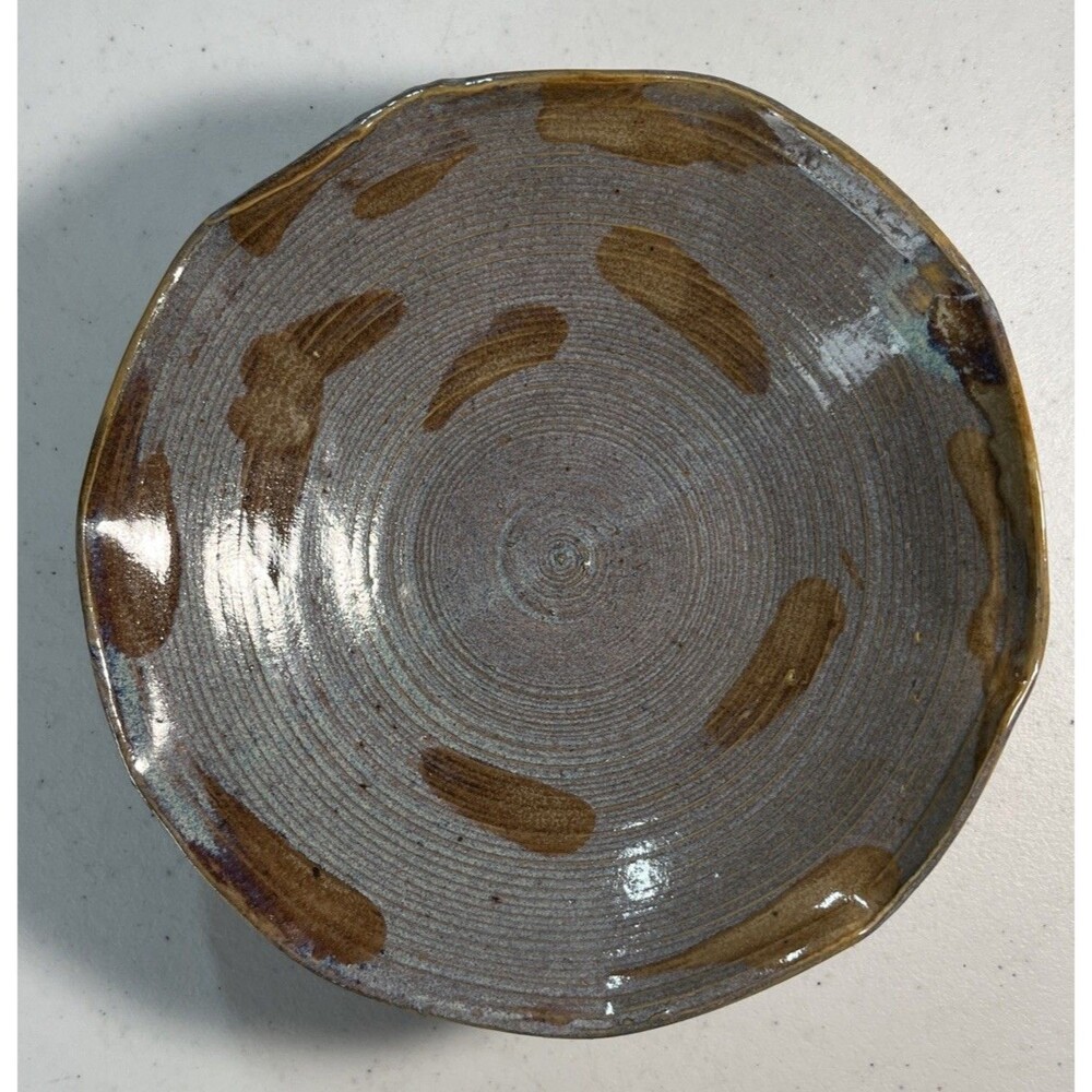 Handmade Hand Thrown Studio Art Pottery Bowl 7” x  2” Signed M.A.C